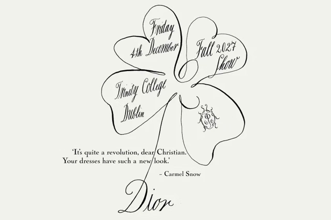 Dior 将于都柏林三一学院举办 2027 早秋大秀